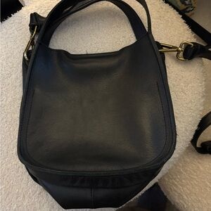 Madewell Elegant Black Leather Shoulder Bag